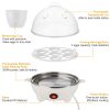 1Pc Electric Egg Cooker 7-Capacity Hard-Boiled Egg Maker With Auto-Off Measuring Cup For Hard Boiled Steamed Vegetables Seafood Dumplings