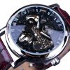 Fully Hollow Men's Manual Belt Mechanical Watch