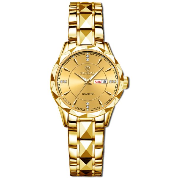 Men's Waterproof Tungsten Steel Calendar Quartz Watch