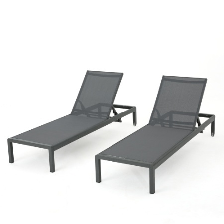 CAPE CORAL KD CHAISE LOUNGE GRY  MP2  SET OF 2