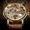 Fully Hollow Men's Manual Belt Mechanical Watch