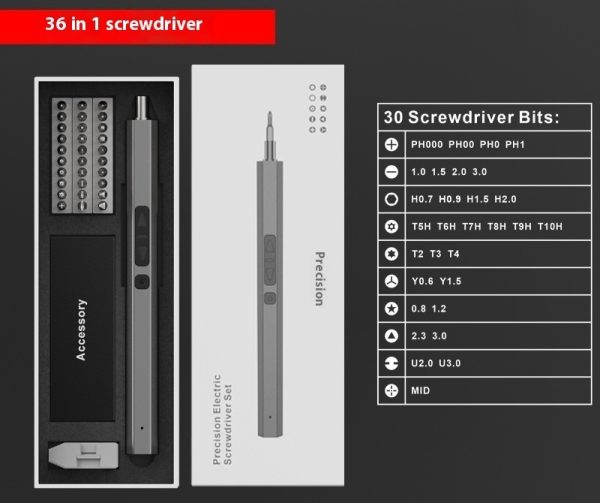 Computer Repair And Disassembly Tool Screwdriver Rechargeable Electric Screwdriver