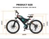 26x2.35 Inch E-Bike  48V 500W Rear Motor  15AH Lithium Battery  Front Suspension & Dual Mechanical Disc Brakes